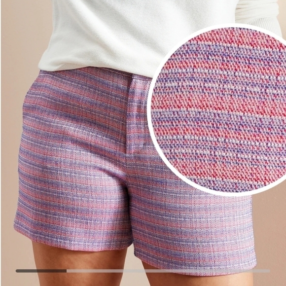 Banana Republic tweed tailored shorts Red White and Blue 8 - Picture 2 of 12